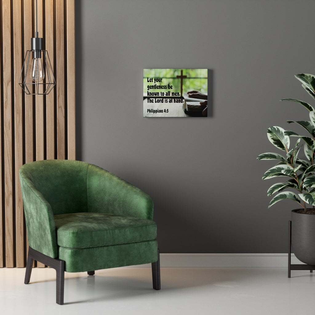 Scripture Walls The Lord Is At Hand Philippians 4:5 Bible Verse Canvas Christian Wall Art Ready to Hang Unframed-Express Your Love Gifts