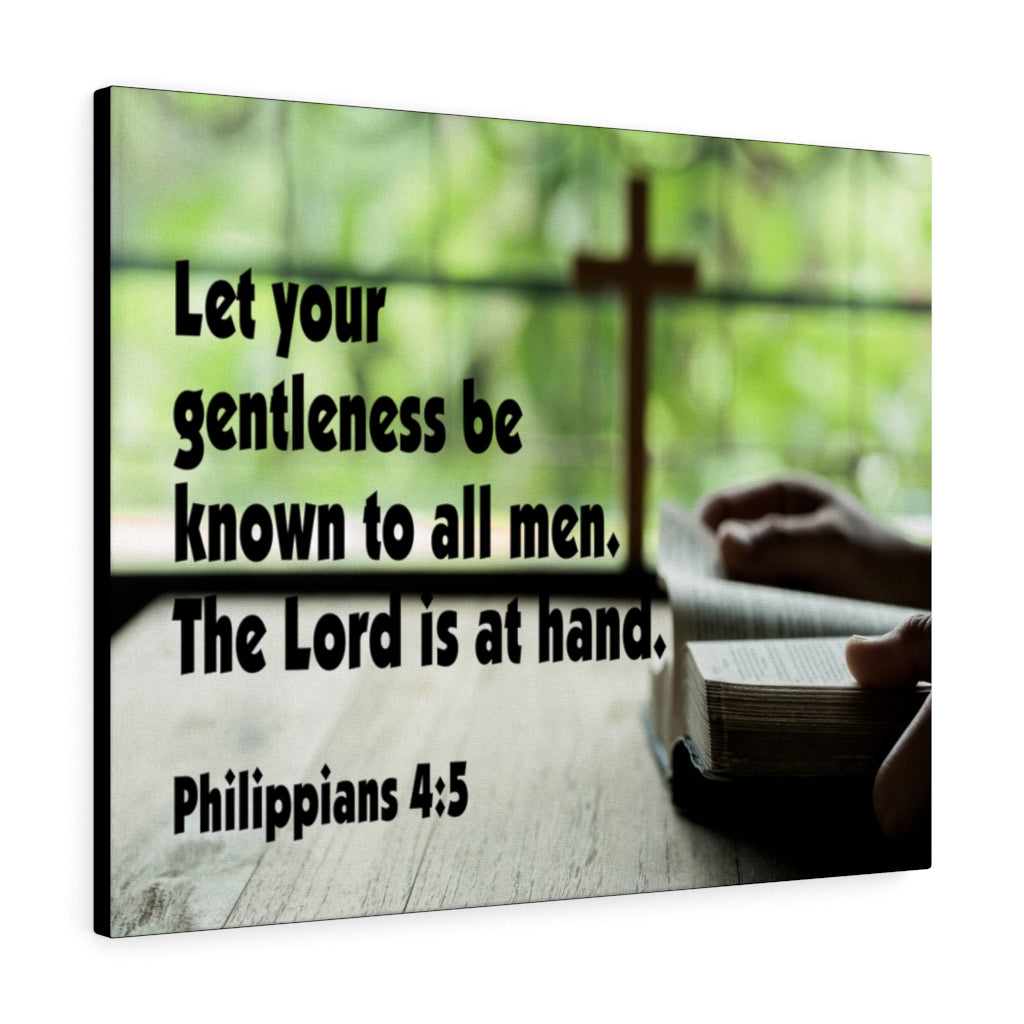 Scripture Walls The Lord Is At Hand Philippians 4:5 Bible Verse Canvas Christian Wall Art Ready to Hang Unframed-Express Your Love Gifts