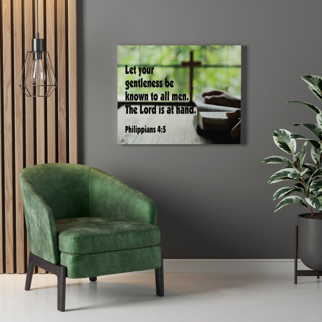 Scripture Walls The Lord Is At Hand Philippians 4:5 Bible Verse Canvas Christian Wall Art Ready to Hang Unframed-Express Your Love Gifts