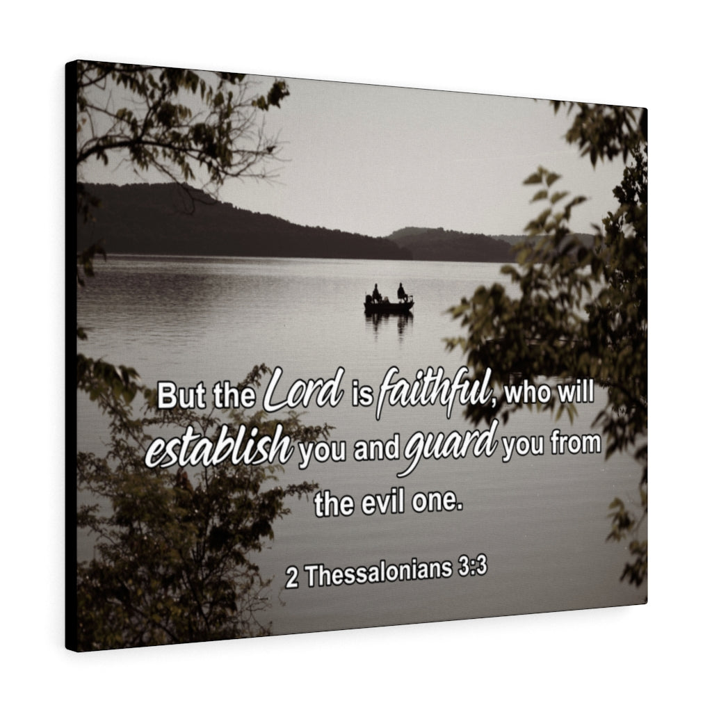Scripture Walls The lord is Faithful 2 Thessalonians 3:3 Wall Art Christian Home Decor Unframed-Express Your Love Gifts