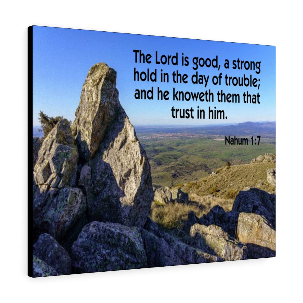 Scripture Walls The Lord is Good Nahum 1:7 Wall Art Christian Home Decor Unframed-Express Your Love Gifts