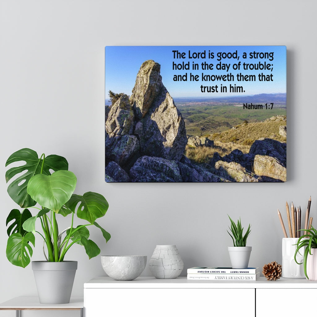 Scripture Walls The Lord is Good Nahum 1:7 Wall Art Christian Home Decor Unframed-Express Your Love Gifts