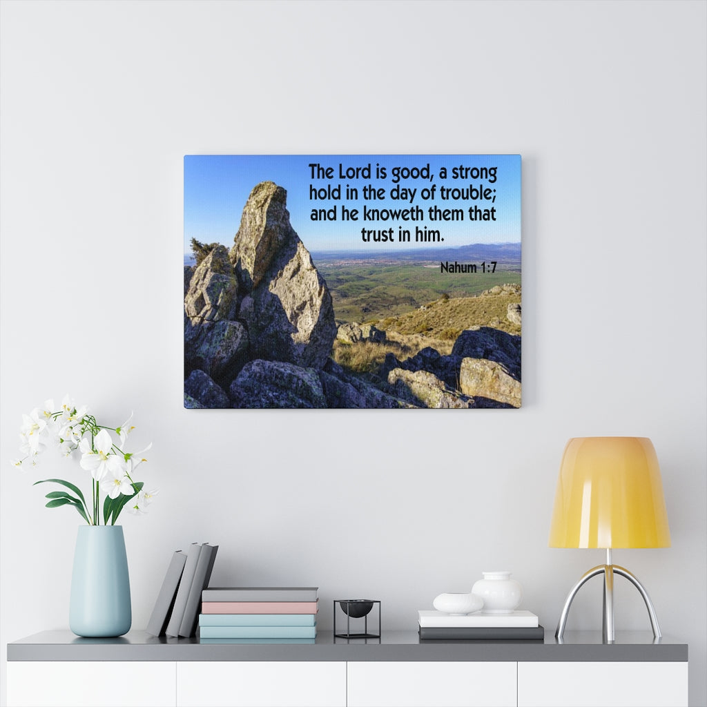 Scripture Walls The Lord is Good Nahum 1:7 Wall Art Christian Home Decor Unframed-Express Your Love Gifts