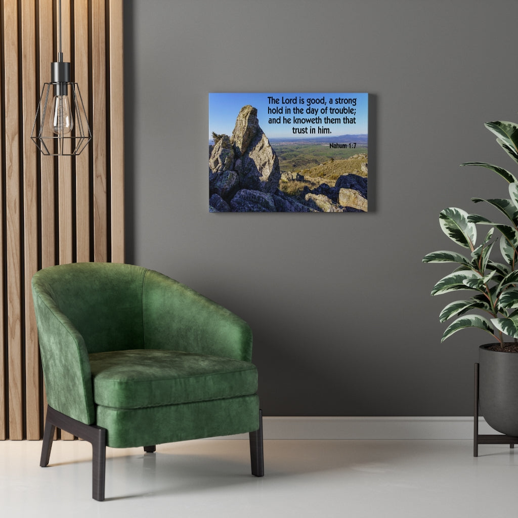Scripture Walls The Lord is Good Nahum 1:7 Wall Art Christian Home Decor Unframed-Express Your Love Gifts