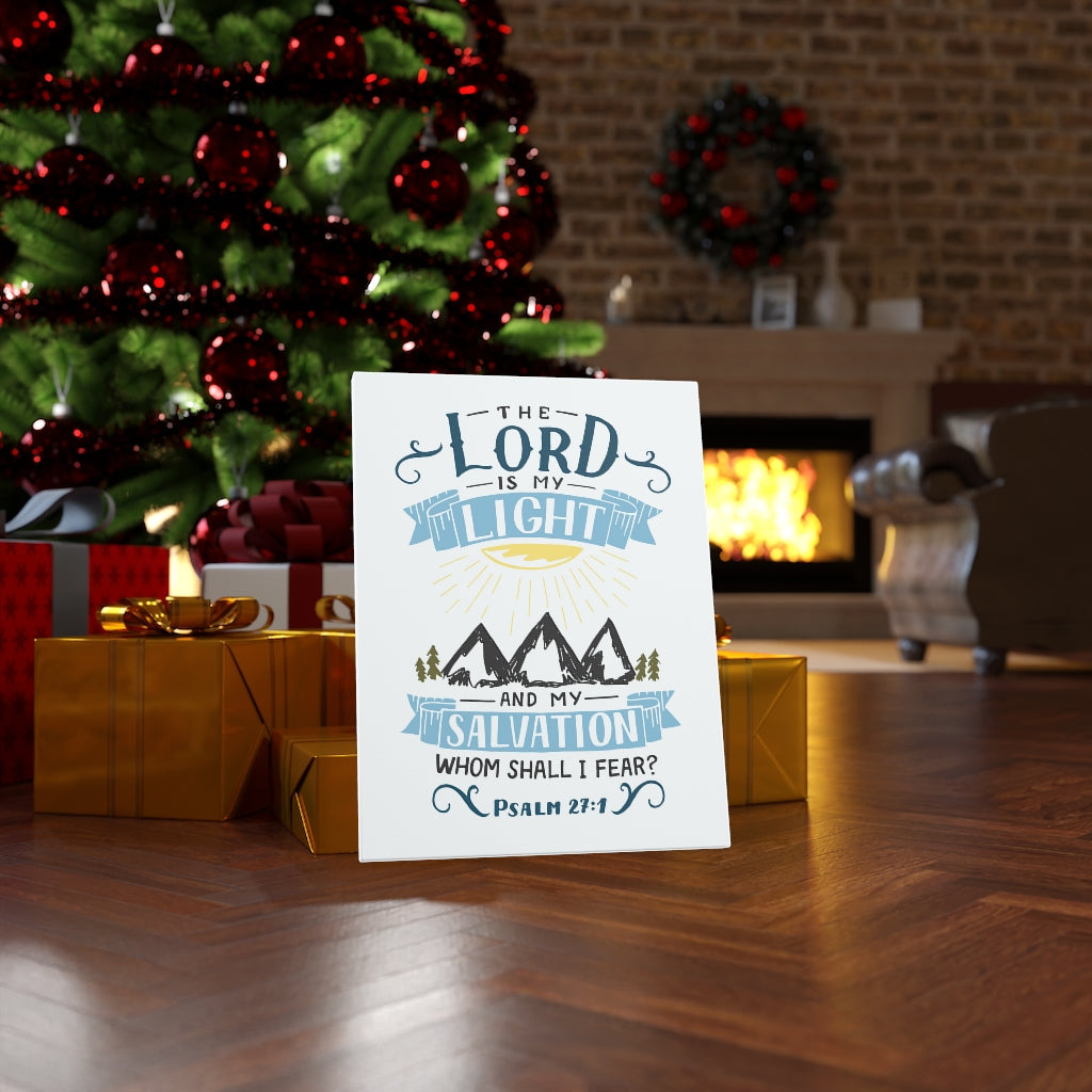 Scripture Walls The Lord Is My Light Psalm 27:1 Bible Verse Canvas Christian Wall Art Ready to Hang Unframed-Express Your Love Gifts