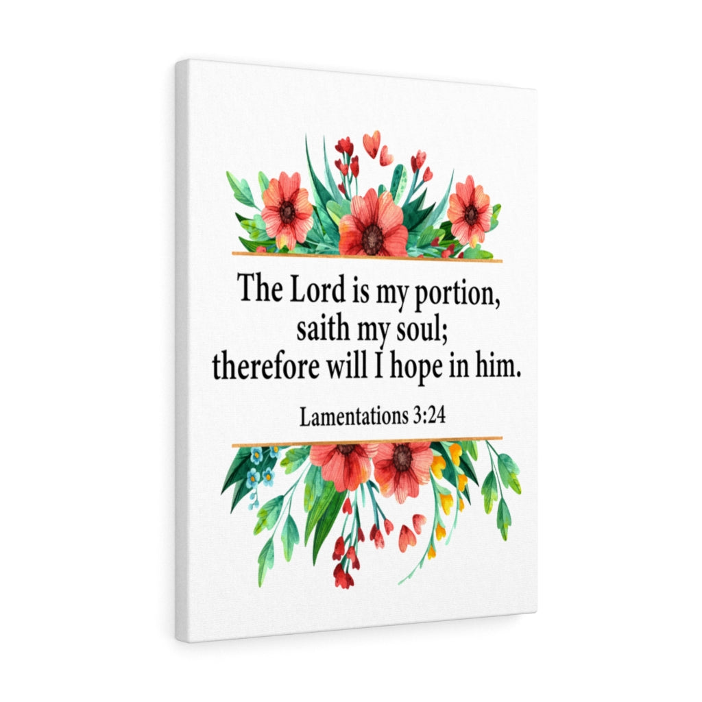 Scripture Walls The Lord is My Portion Lamentations 3:24 Christian Home Decor Bible Art Unframed-Express Your Love Gifts