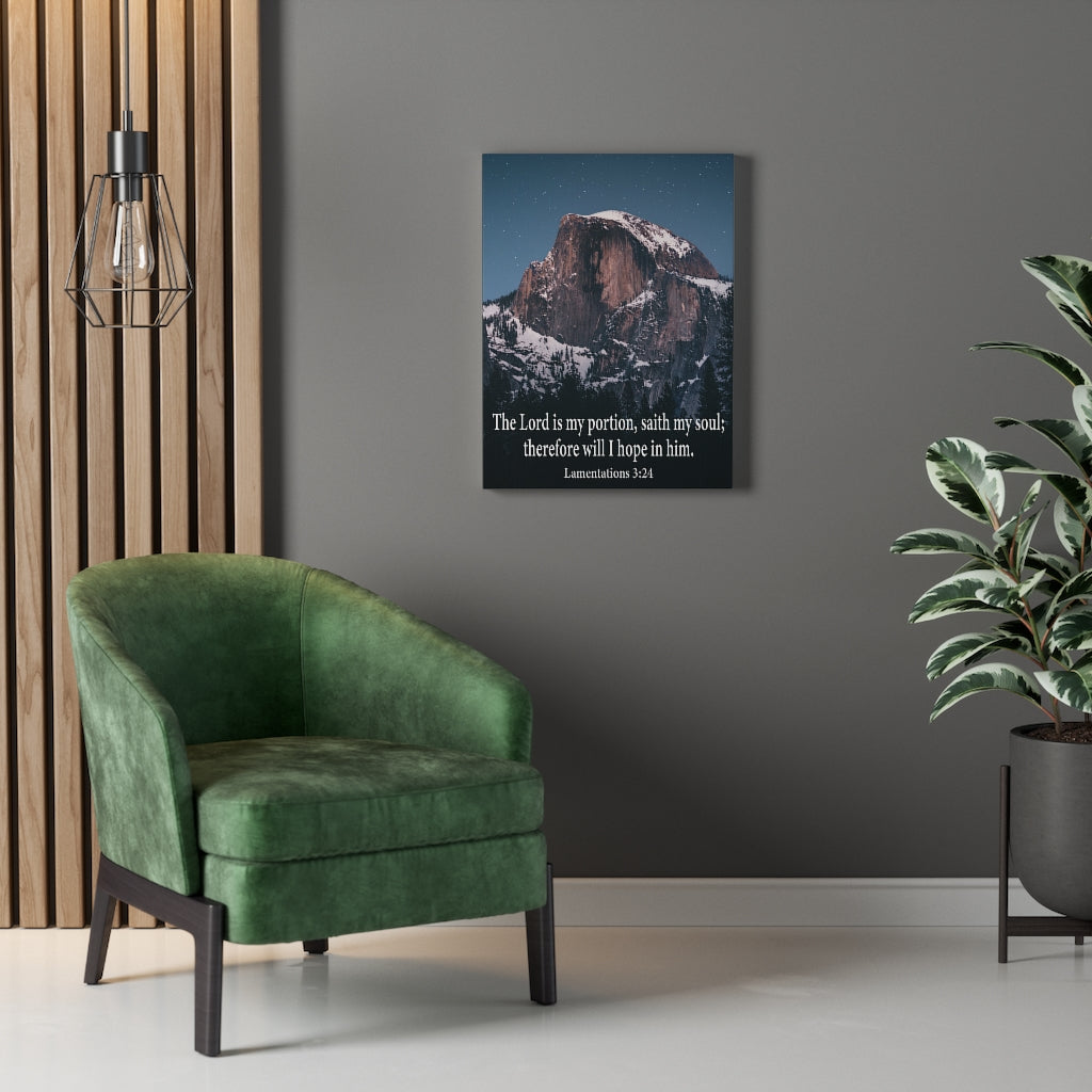 Scripture Walls The Lord is My Portion Lamentations 3:24 Christian Wall Decor Bible Art Ready to Hang Unframed-Express Your Love Gifts