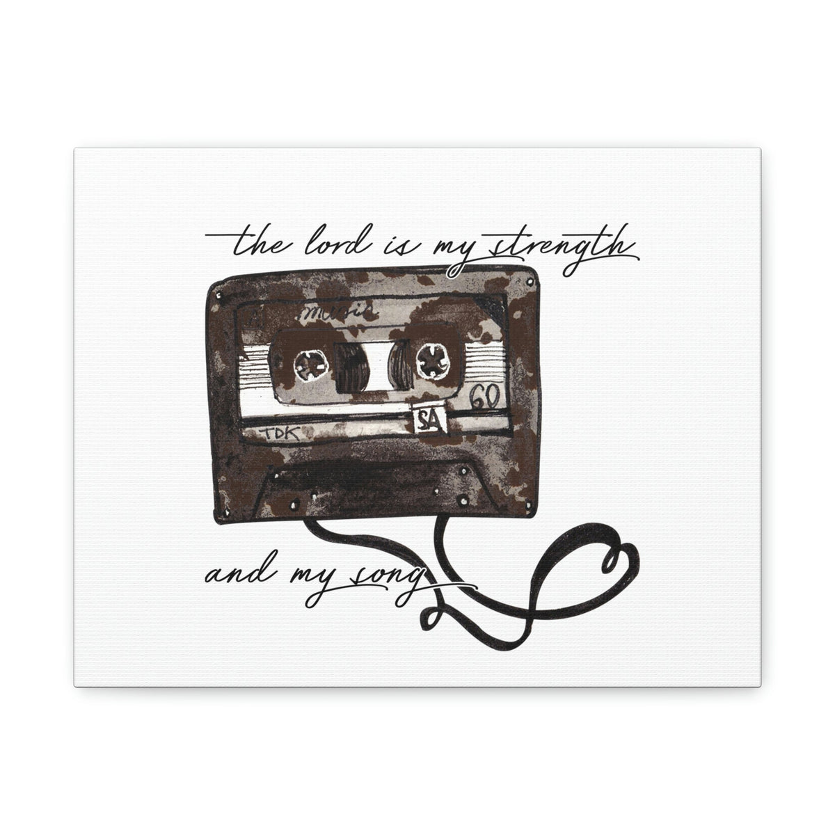 Scripture Walls The Lord Is My Strength And My Song Exodus 15:2 Christian Wall Art Bible Verse Print Ready to Hang Unframed-Express Your Love Gifts