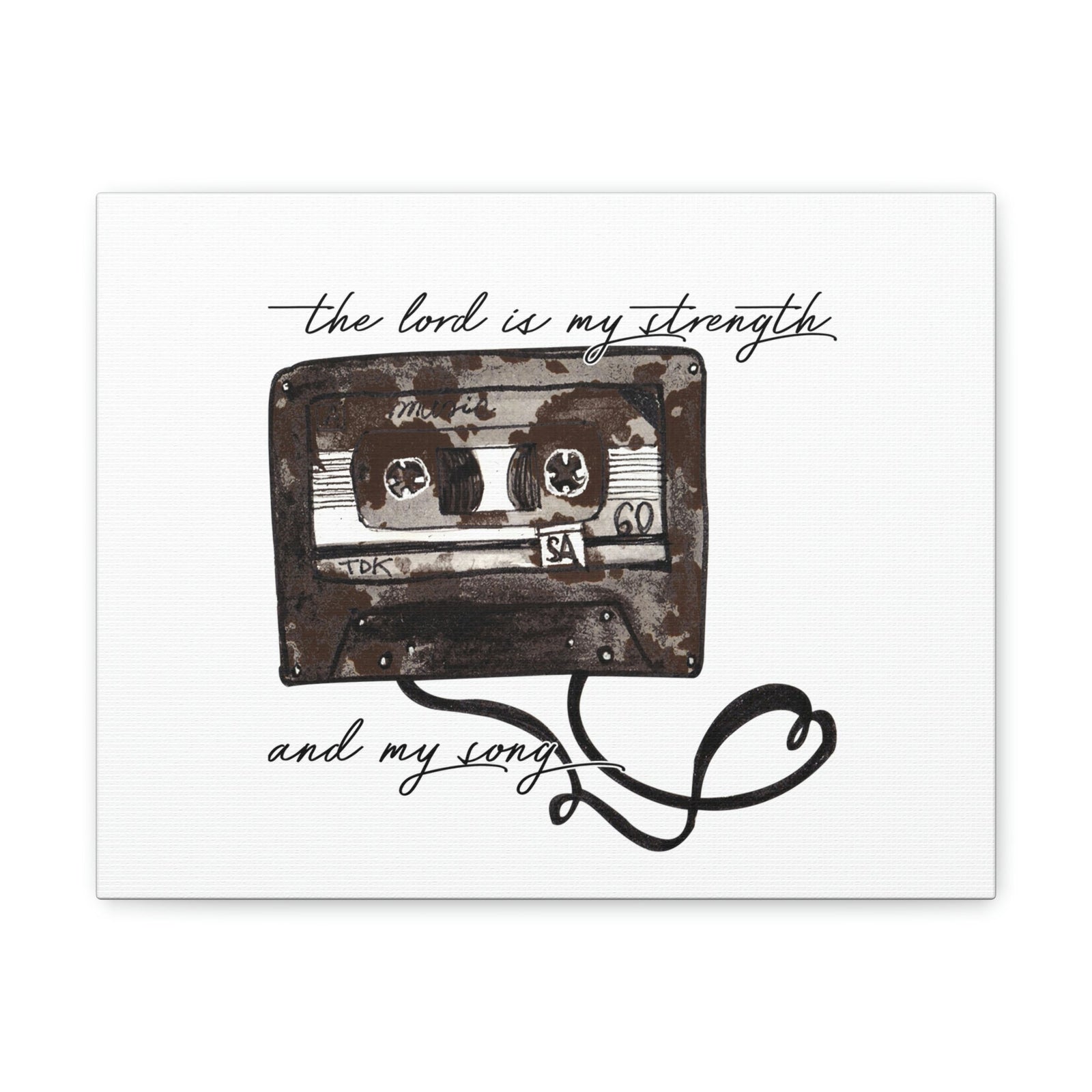 Scripture Walls The Lord Is My Strength And My Song Exodus 15:2 Christian Wall Art Bible Verse Print Ready to Hang Unframed-Express Your Love Gifts
