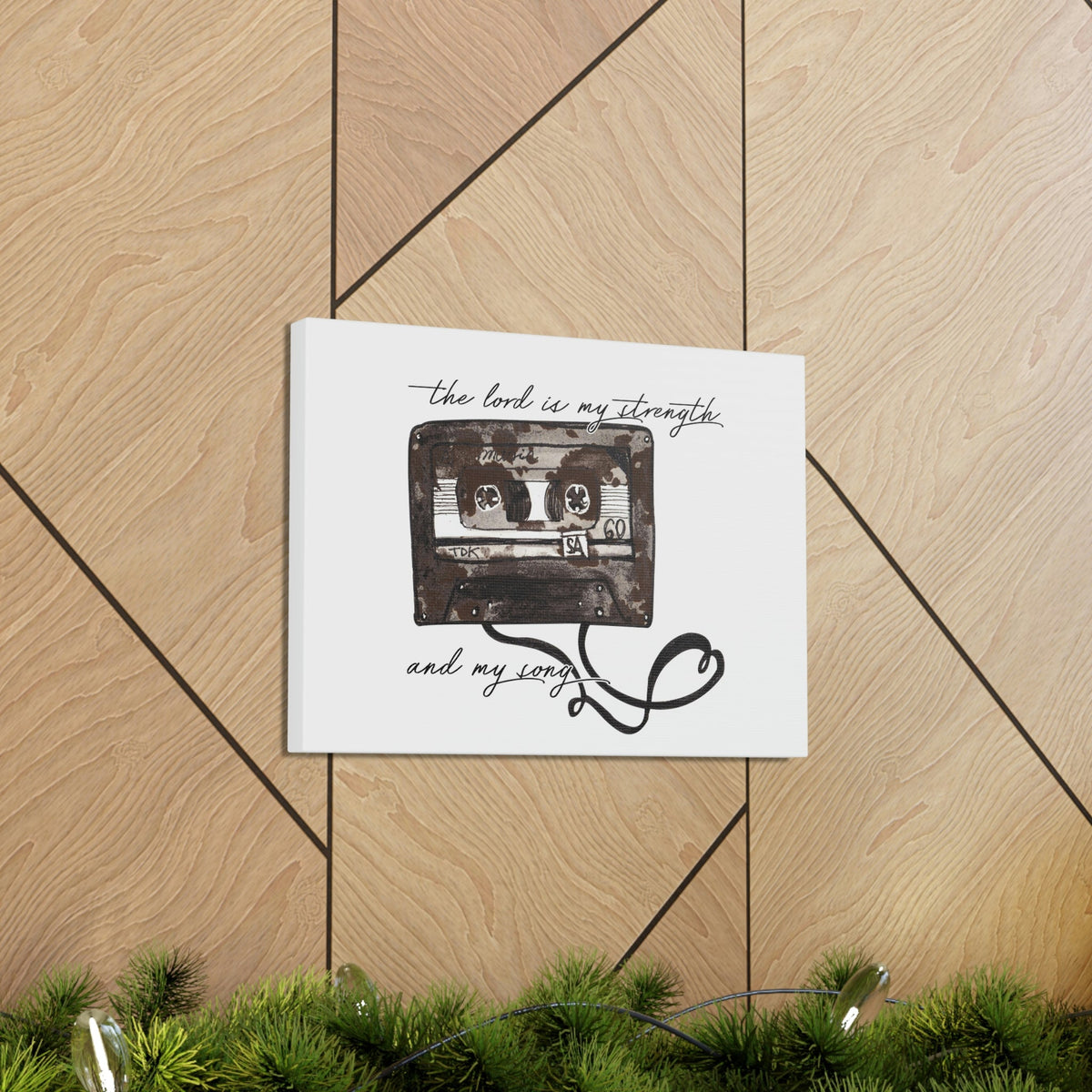 Scripture Walls The Lord Is My Strength And My Song Exodus 15:2 Christian Wall Art Bible Verse Print Ready to Hang Unframed-Express Your Love Gifts