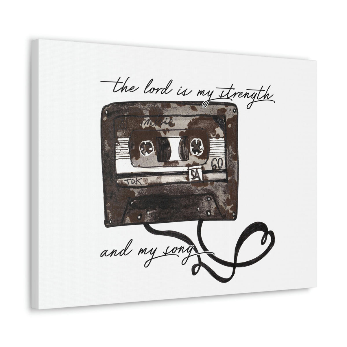 Scripture Walls The Lord Is My Strength And My Song Exodus 15:2 Christian Wall Art Bible Verse Print Ready to Hang Unframed-Express Your Love Gifts