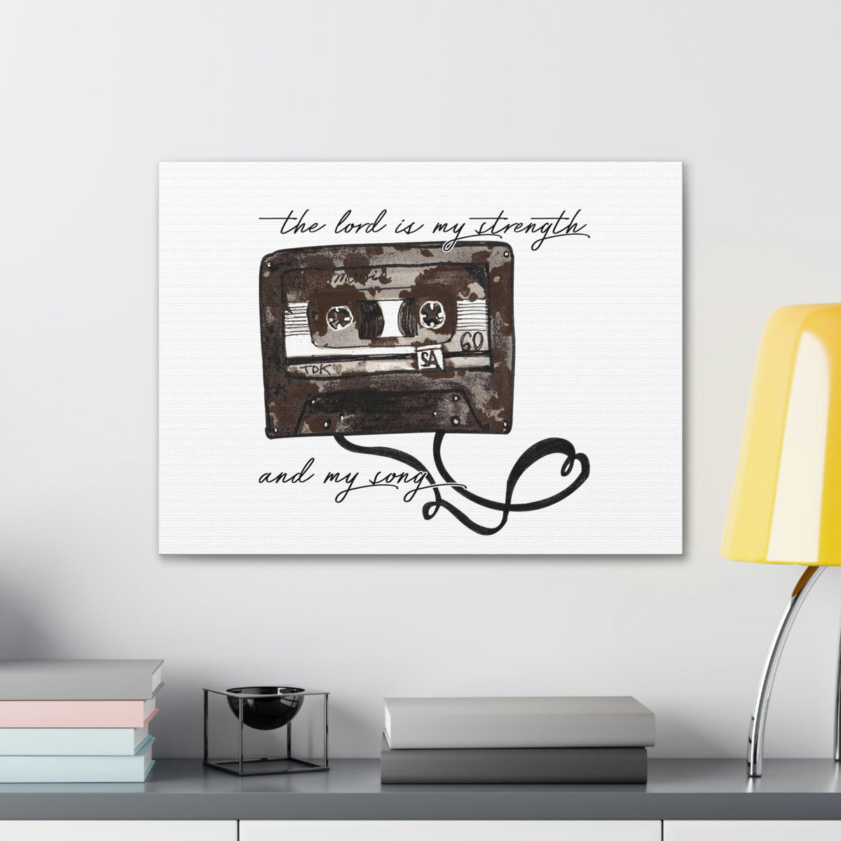 Scripture Walls The Lord Is My Strength And My Song Exodus 15:2 Christian Wall Art Bible Verse Print Ready to Hang Unframed-Express Your Love Gifts