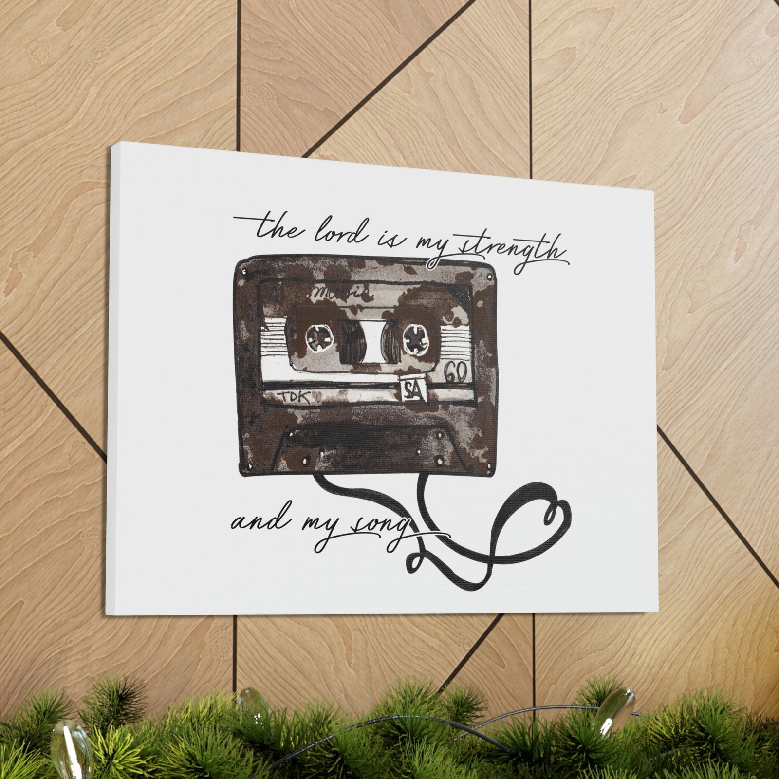 Scripture Walls The Lord Is My Strength And My Song Exodus 15:2 Christian Wall Art Bible Verse Print Ready to Hang Unframed-Express Your Love Gifts