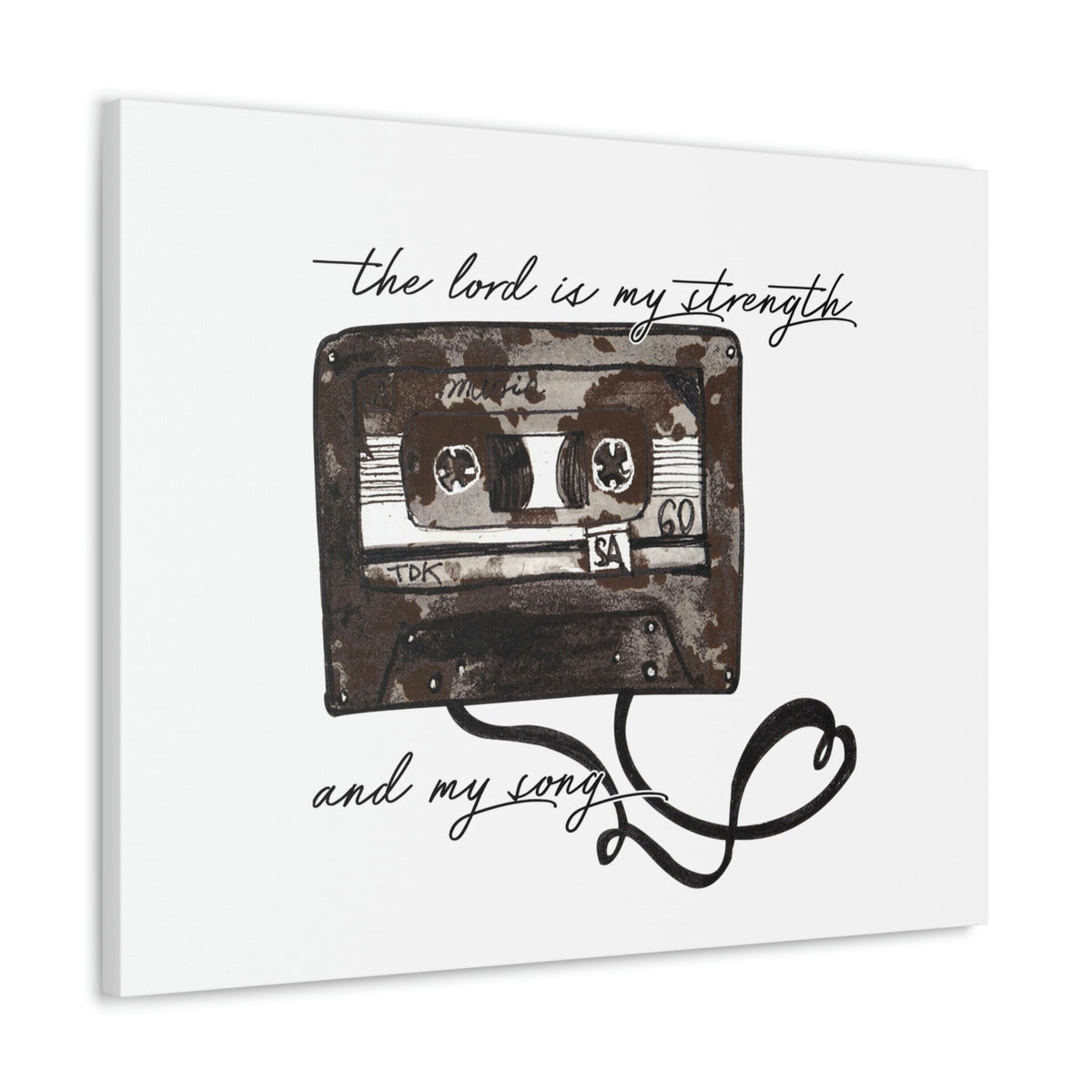 Scripture Walls The Lord Is My Strength And My Song Exodus 15:2 Christian Wall Art Bible Verse Print Ready to Hang Unframed-Express Your Love Gifts