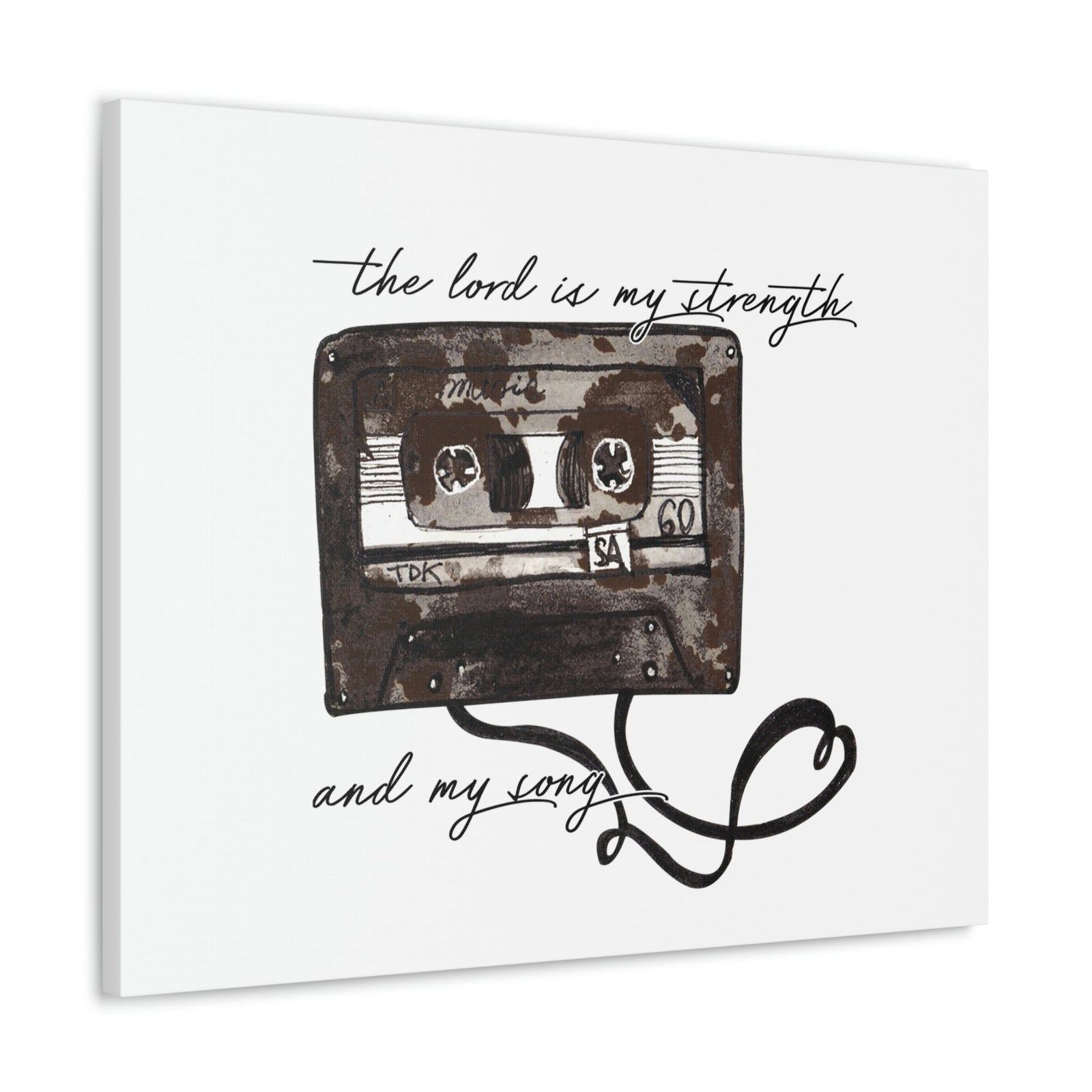 Scripture Walls The Lord Is My Strength And My Song Exodus 15:2 Christian Wall Art Bible Verse Print Ready to Hang Unframed-Express Your Love Gifts