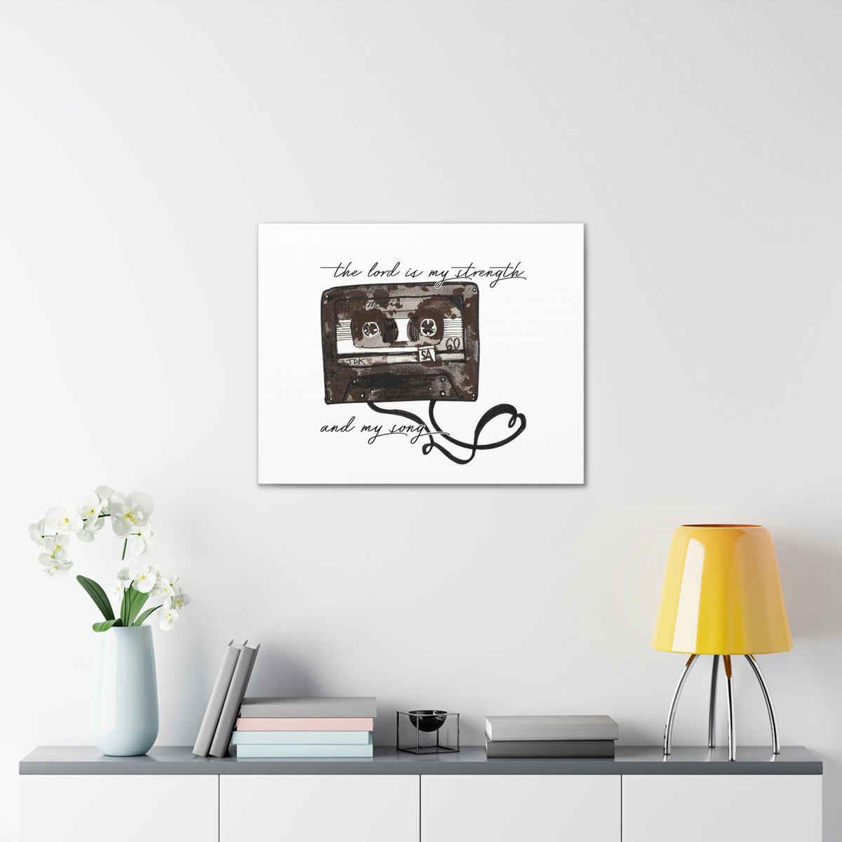Scripture Walls The Lord Is My Strength And My Song Exodus 15:2 Christian Wall Art Bible Verse Print Ready to Hang Unframed-Express Your Love Gifts