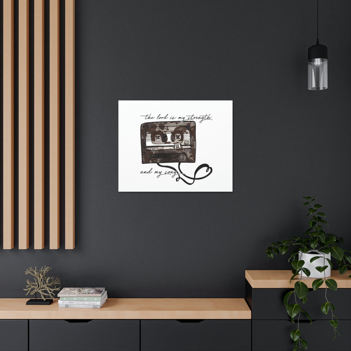 Scripture Walls The Lord Is My Strength And My Song Exodus 15:2 Christian Wall Art Bible Verse Print Ready to Hang Unframed-Express Your Love Gifts