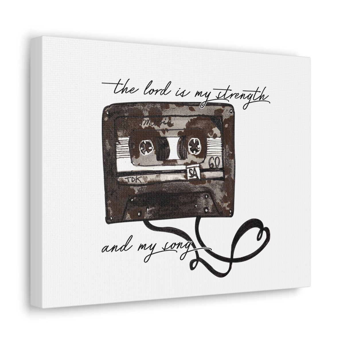 Scripture Walls The Lord Is My Strength And My Song Exodus 15:2 Christian Wall Art Bible Verse Print Ready to Hang Unframed-Express Your Love Gifts