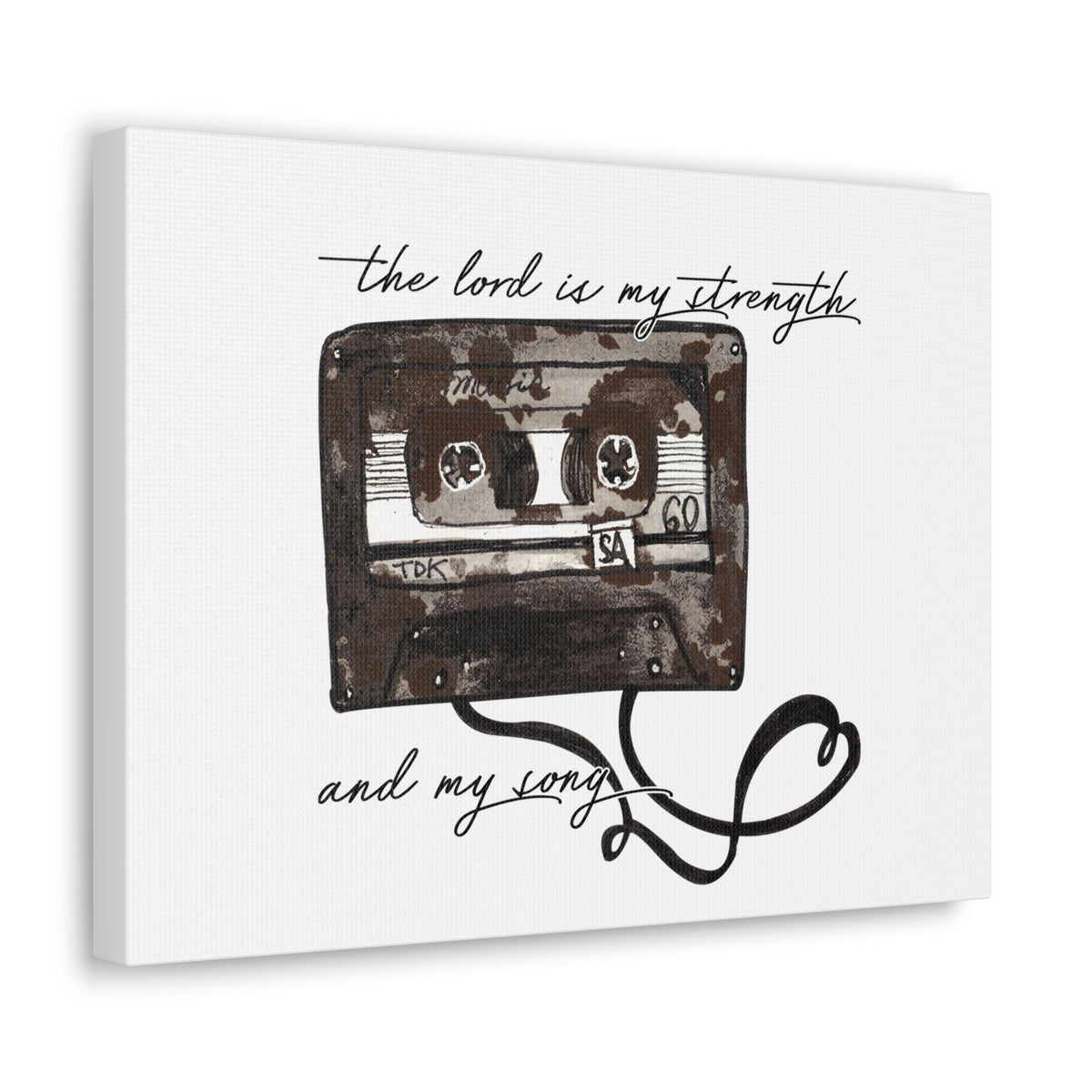 Scripture Walls The Lord Is My Strength And My Song Exodus 15:2 Christian Wall Art Bible Verse Print Ready to Hang Unframed-Express Your Love Gifts