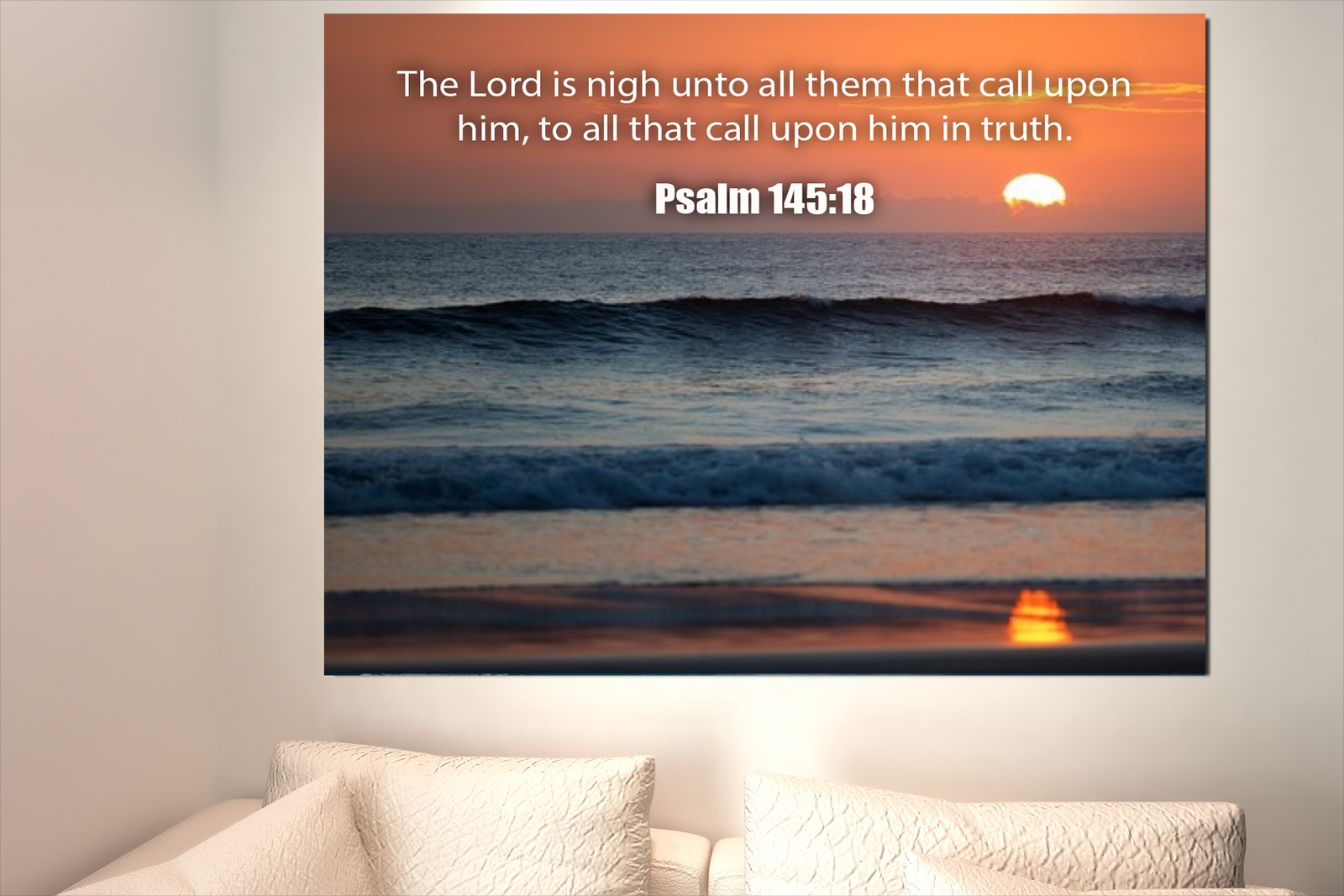 Scripture Walls The Lord is Nigh Psalm 145:18 Christian Home Decor Bible Art Unframed-Express Your Love Gifts
