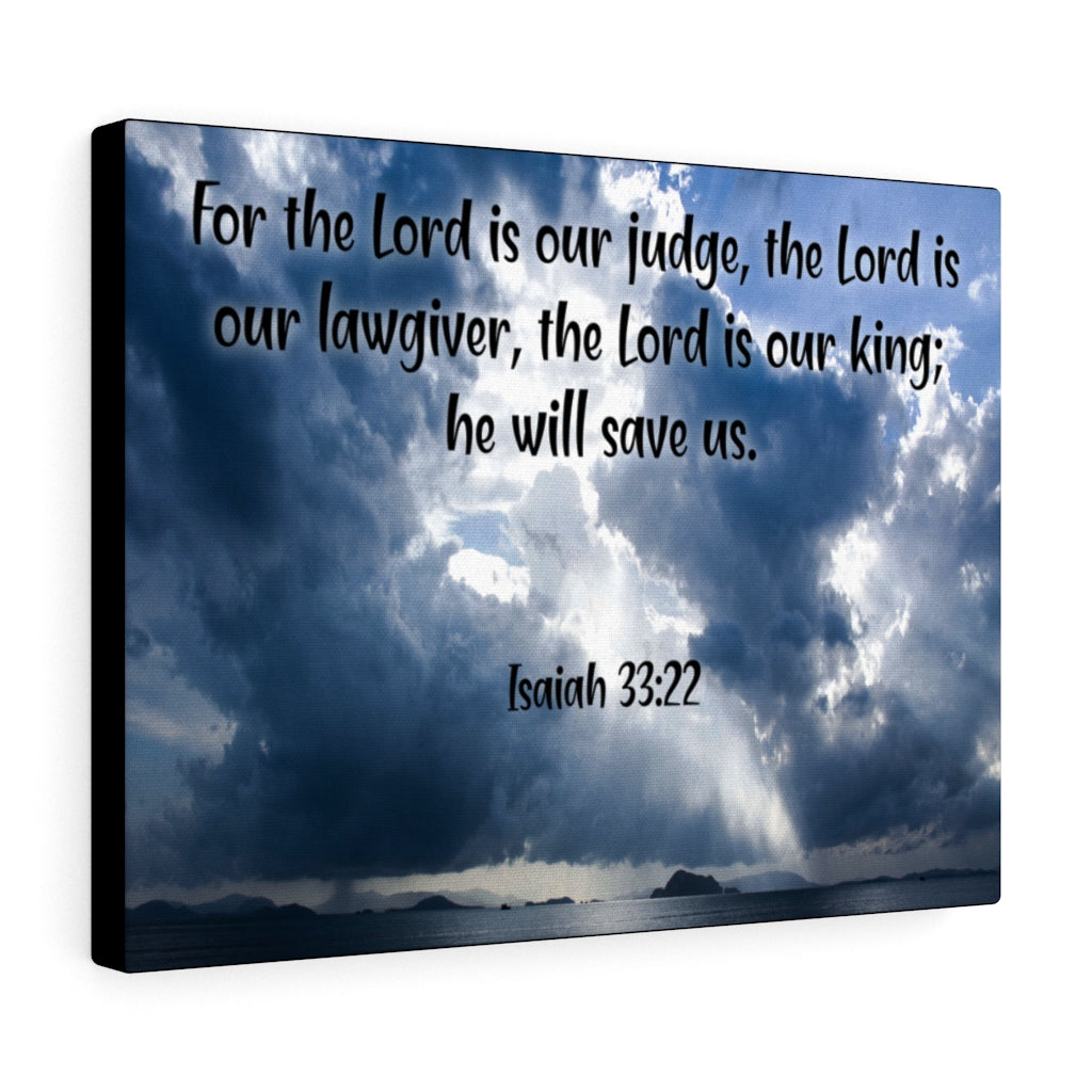 Scripture Walls The Lord is Our King Isaiah 33:22 Christian Home Decor Bible Art Unframed-Express Your Love Gifts