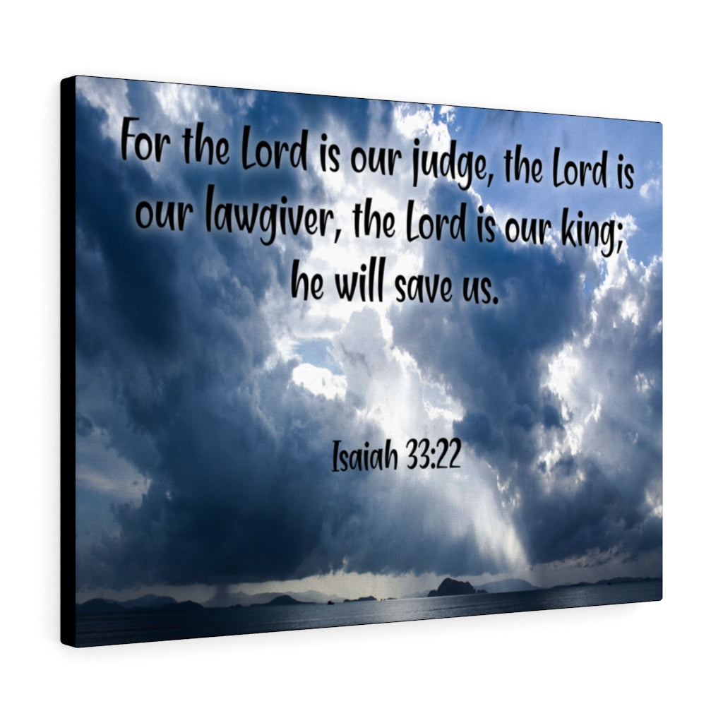 Scripture Walls The Lord is Our King Isaiah 33:22 Christian Home Decor Bible Art Unframed-Express Your Love Gifts