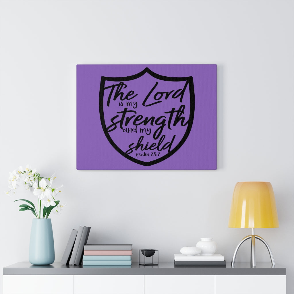 Scripture Walls The Lord Is Psalm 28:7 Bible Verse Canvas Christian Wall Art Ready to Hang Unframed-Express Your Love Gifts