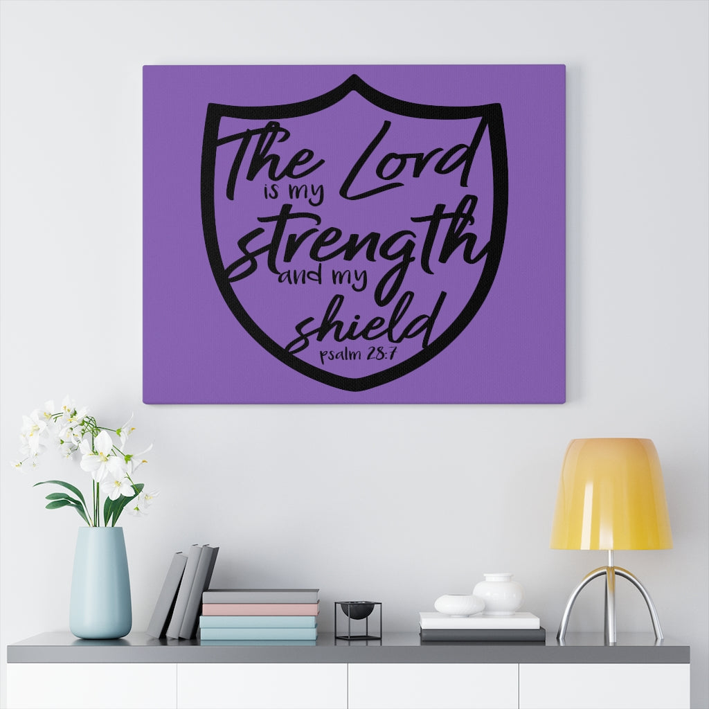 Scripture Walls The Lord Is Psalm 28:7 Bible Verse Canvas Christian Wall Art Ready to Hang Unframed-Express Your Love Gifts