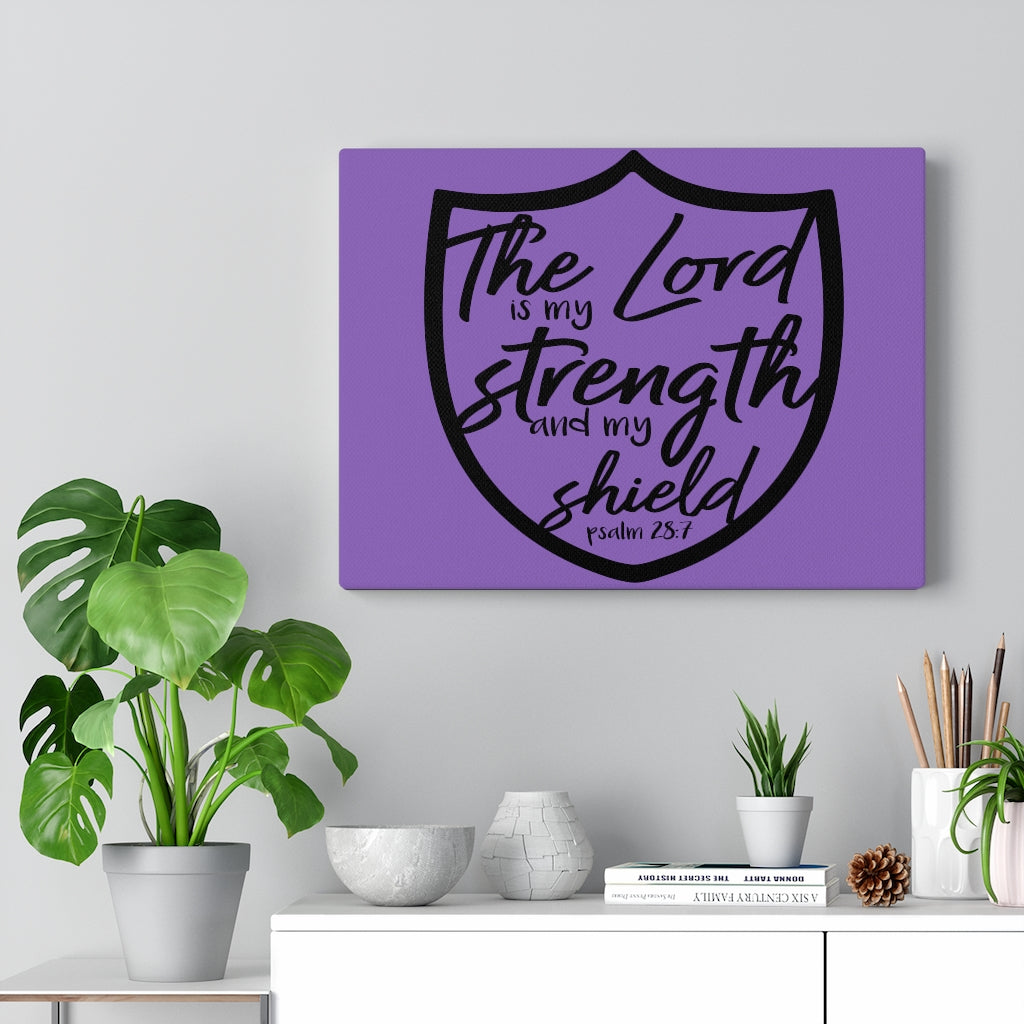 Scripture Walls The Lord Is Psalm 28:7 Bible Verse Canvas Christian Wall Art Ready to Hang Unframed-Express Your Love Gifts
