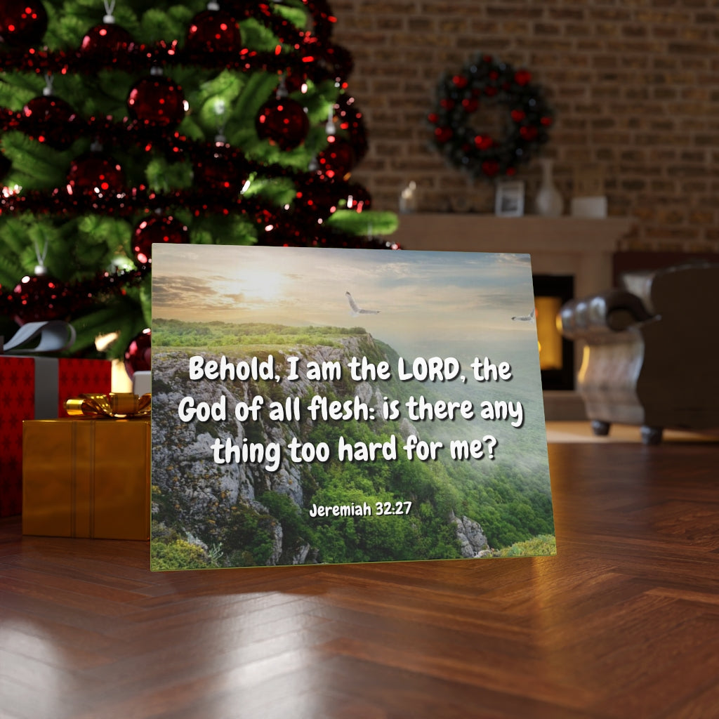 Scripture Walls The Lord Jeremiah 32:27 Bible Verse Canvas Christian Wall Art Ready to Hang Unframed-Express Your Love Gifts