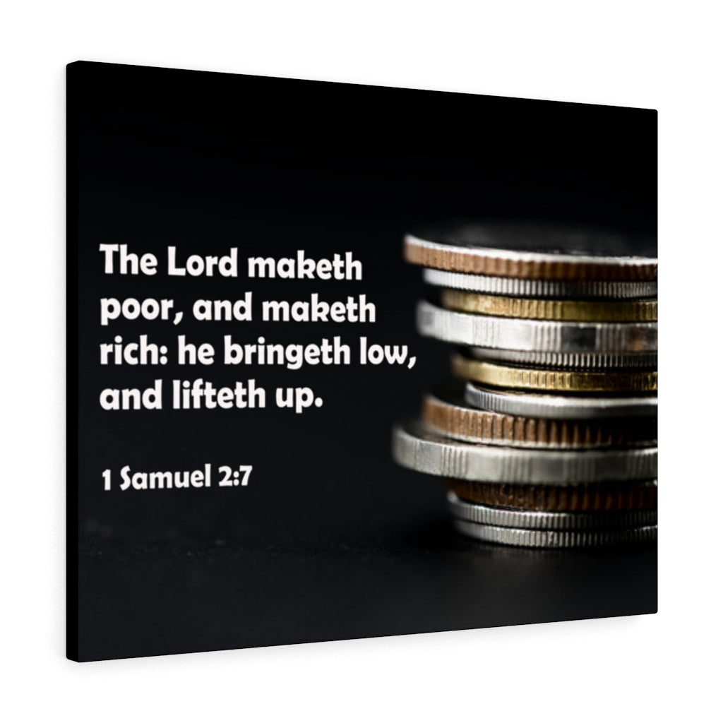 Scripture Walls The Lord Lifts Up Up 1 Samuel 2:7 Bible Verse Canvas Christian Wall Art Ready to Hang Unframed-Express Your Love Gifts