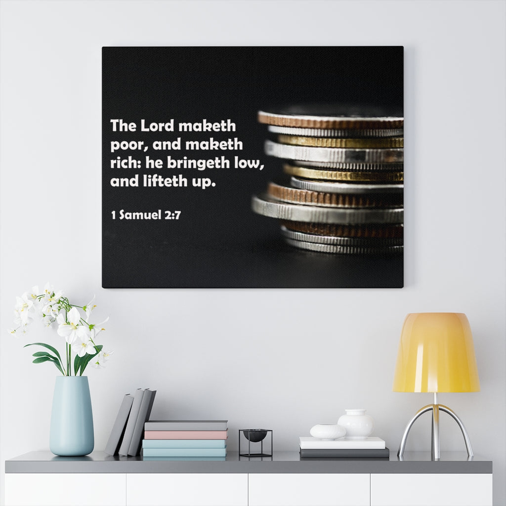 Scripture Walls The Lord Lifts Up Up 1 Samuel 2:7 Bible Verse Canvas Christian Wall Art Ready to Hang Unframed-Express Your Love Gifts