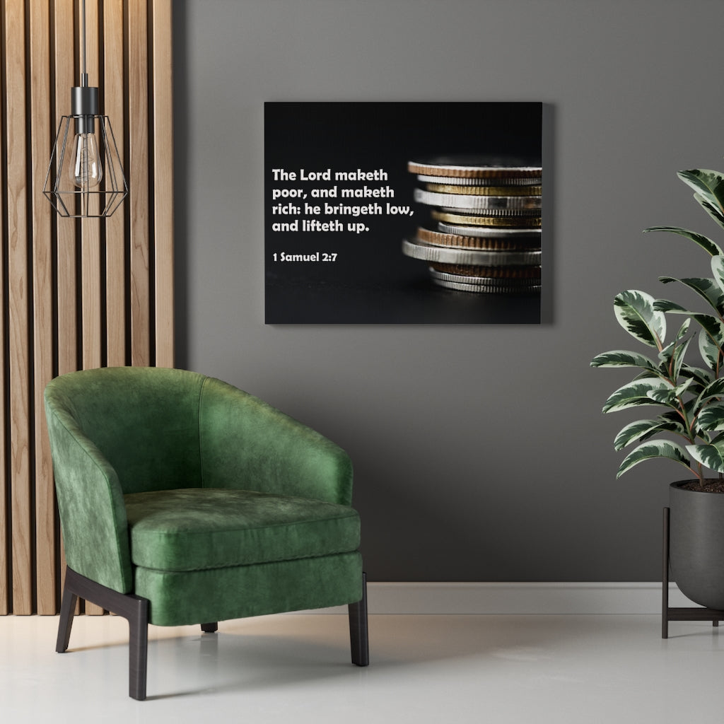 Scripture Walls The Lord Lifts Up Up 1 Samuel 2:7 Bible Verse Canvas Christian Wall Art Ready to Hang Unframed-Express Your Love Gifts