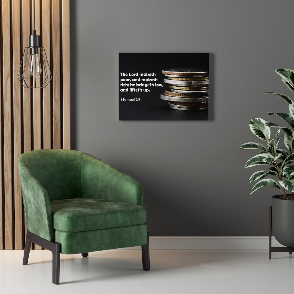 Scripture Walls The Lord Lifts Up Up 1 Samuel 2:7 Bible Verse Canvas Christian Wall Art Ready to Hang Unframed-Express Your Love Gifts