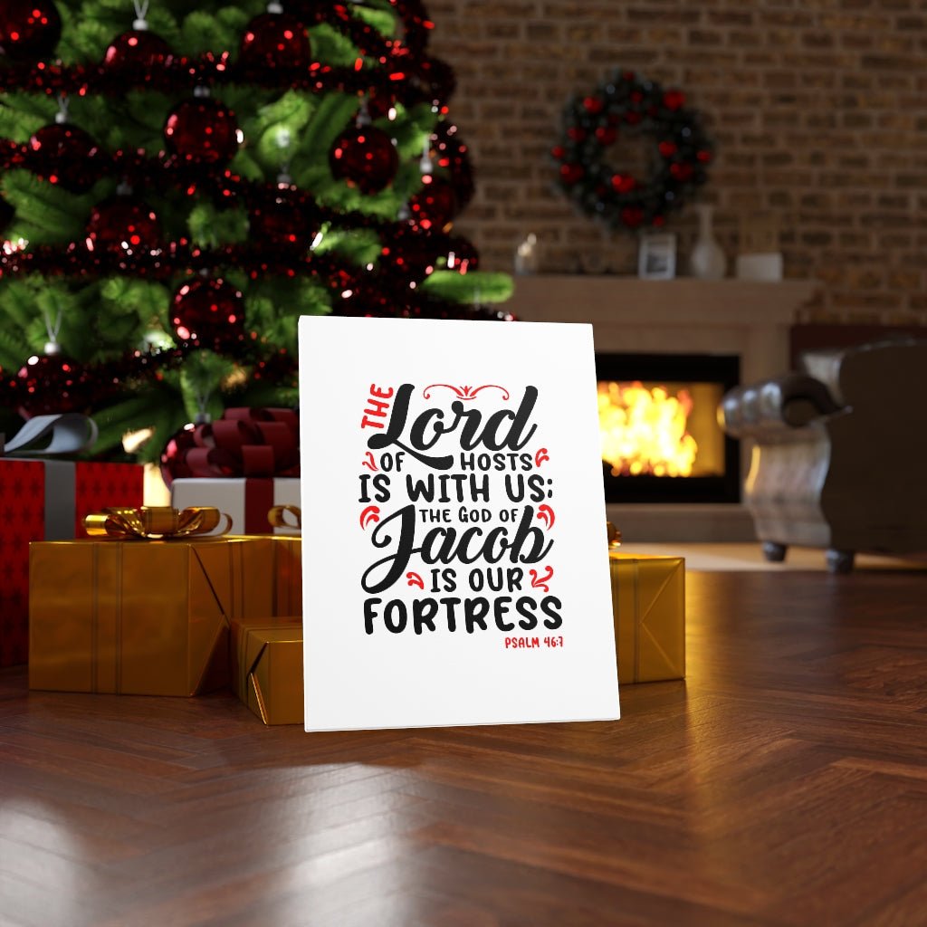 Scripture Walls The Lord Of Hosts Psalm 46:7 Bible Verse Canvas Christian Wall Art Ready to Hang Unframed-Express Your Love Gifts