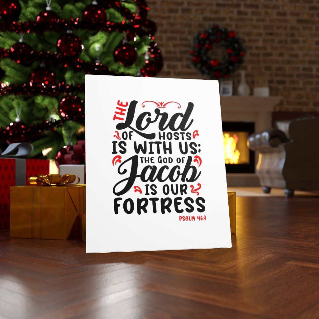 Scripture Walls The Lord Of Hosts Psalm 46:7 Bible Verse Canvas Christian Wall Art Ready to Hang Unframed-Express Your Love Gifts