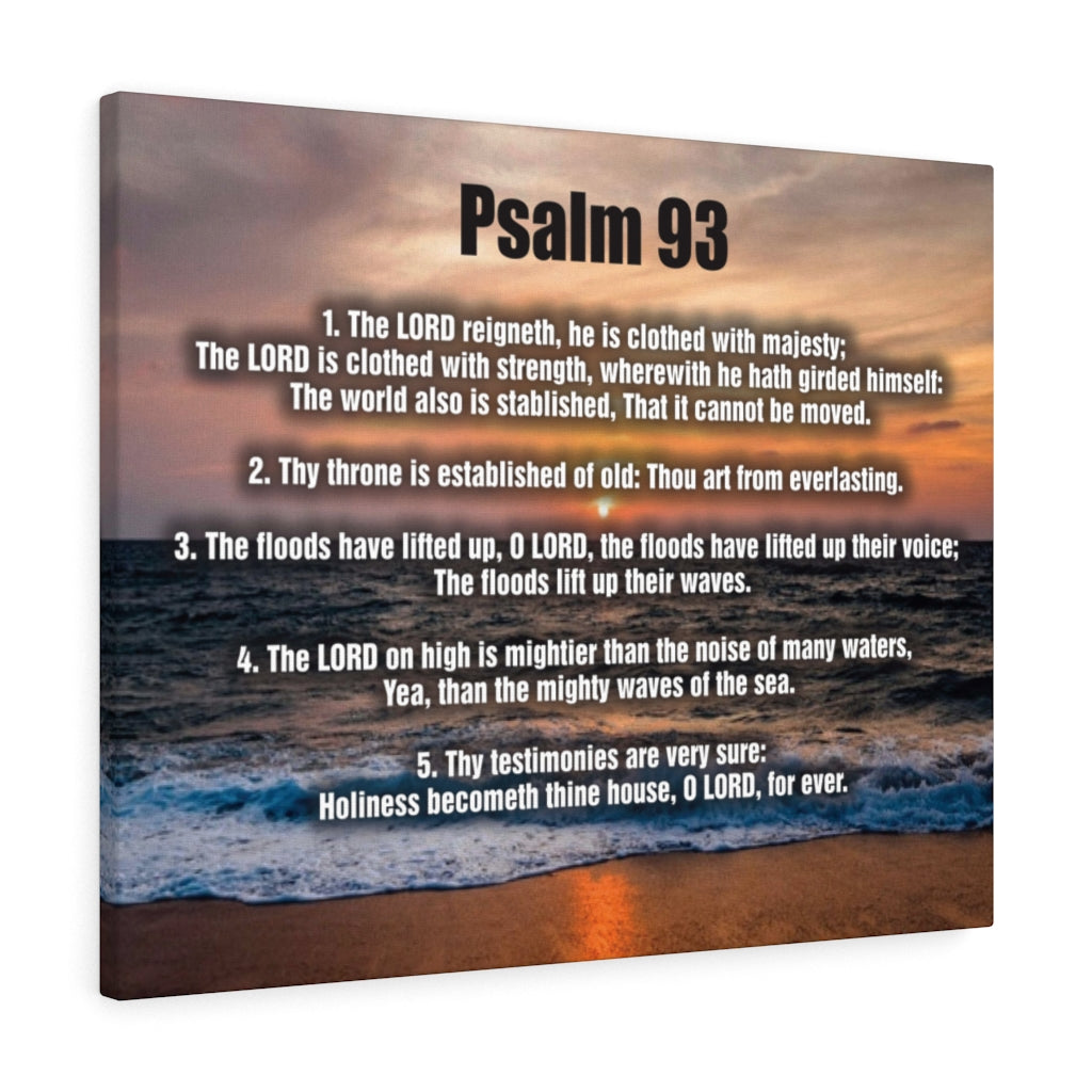 Scripture Walls The Lord Reigneth Psalm 93 Bible Verse Canvas Christian Wall Art Ready to Hang Unframed-Express Your Love Gifts
