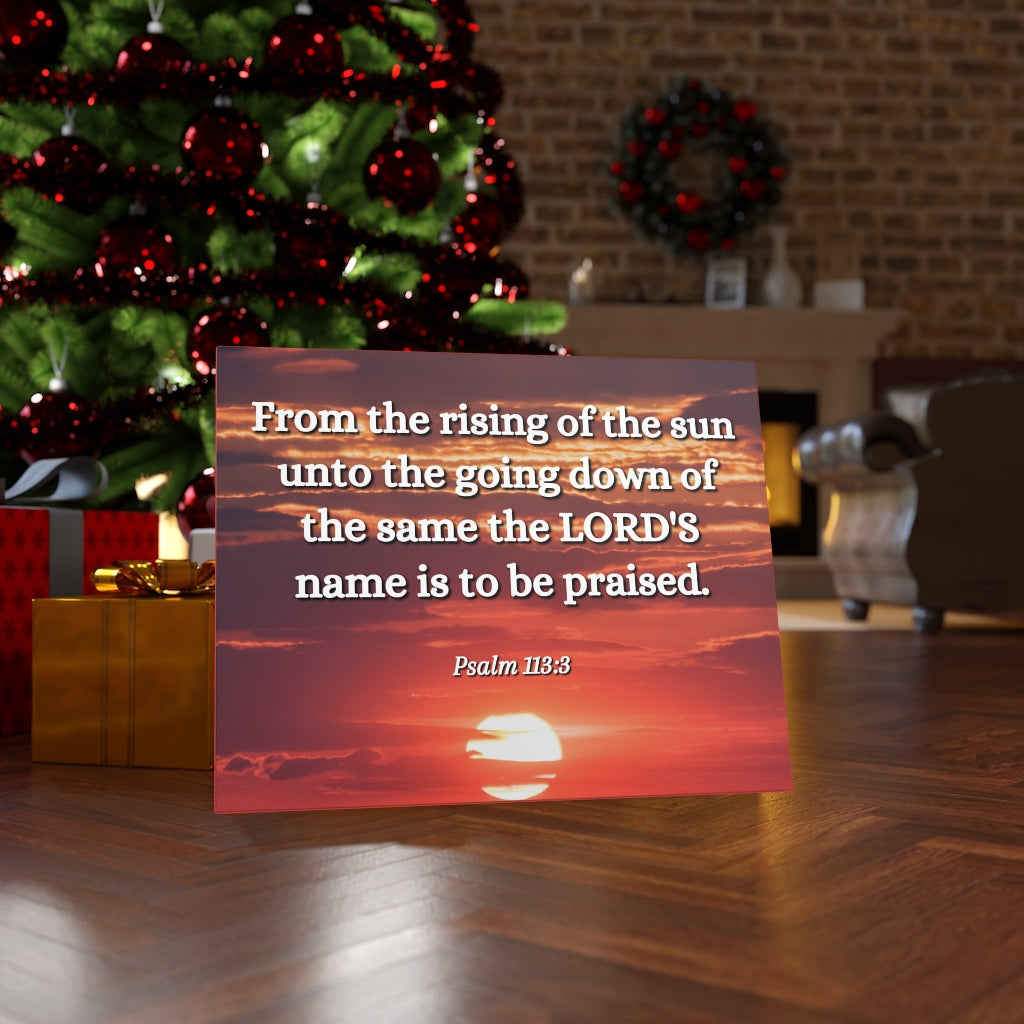 Scripture Walls The LORD's Name Psalms 113:3 Bible Verse Canvas Christian Wall Art Ready to Hang Unframed-Express Your Love Gifts