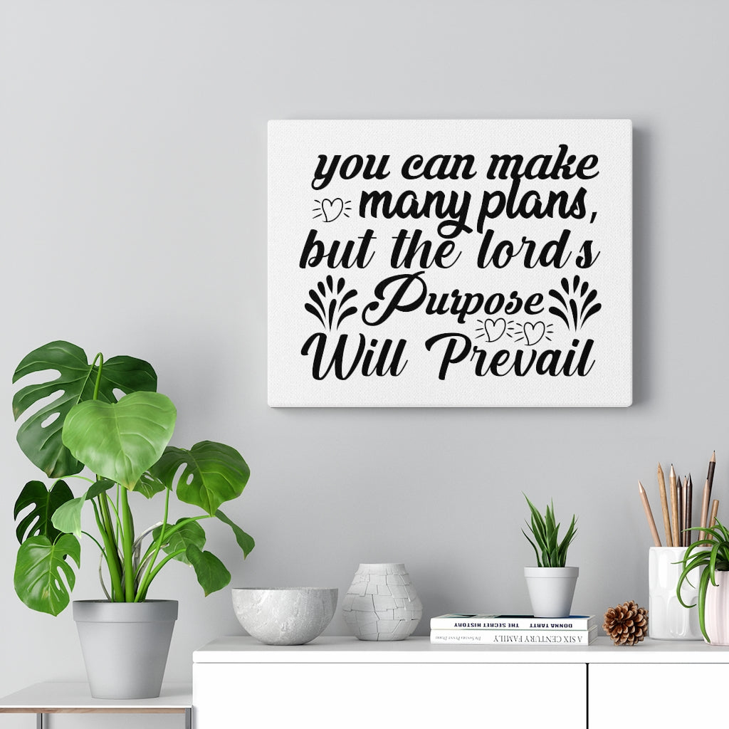 Scripture Walls The Lord's Purpose Will Prevail Bible Verse Canvas Christian Wall Art Ready to Hang Unframed-Express Your Love Gifts