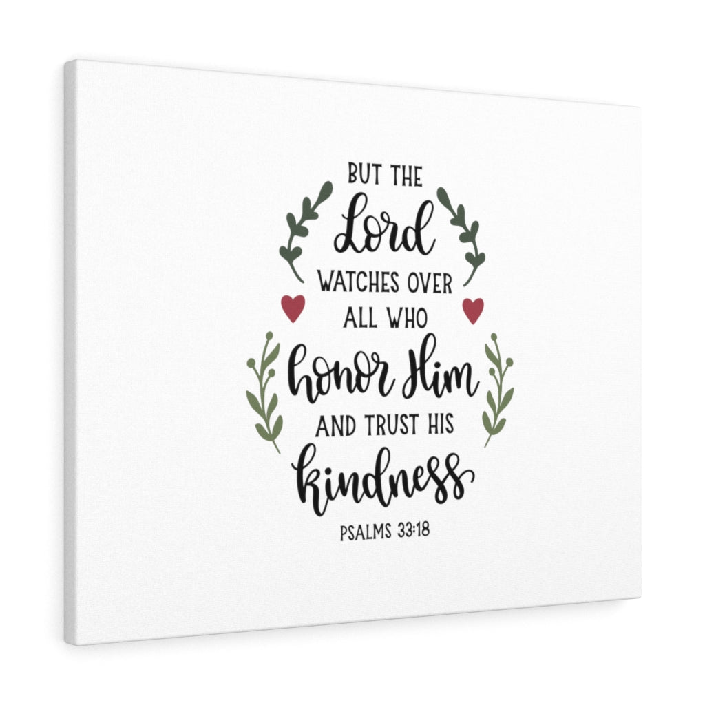 Scripture Walls The Lord Watches Over Psalms 33:18 Bible Verse Canvas Christian Wall Art Ready to Hang Unframed-Express Your Love Gifts