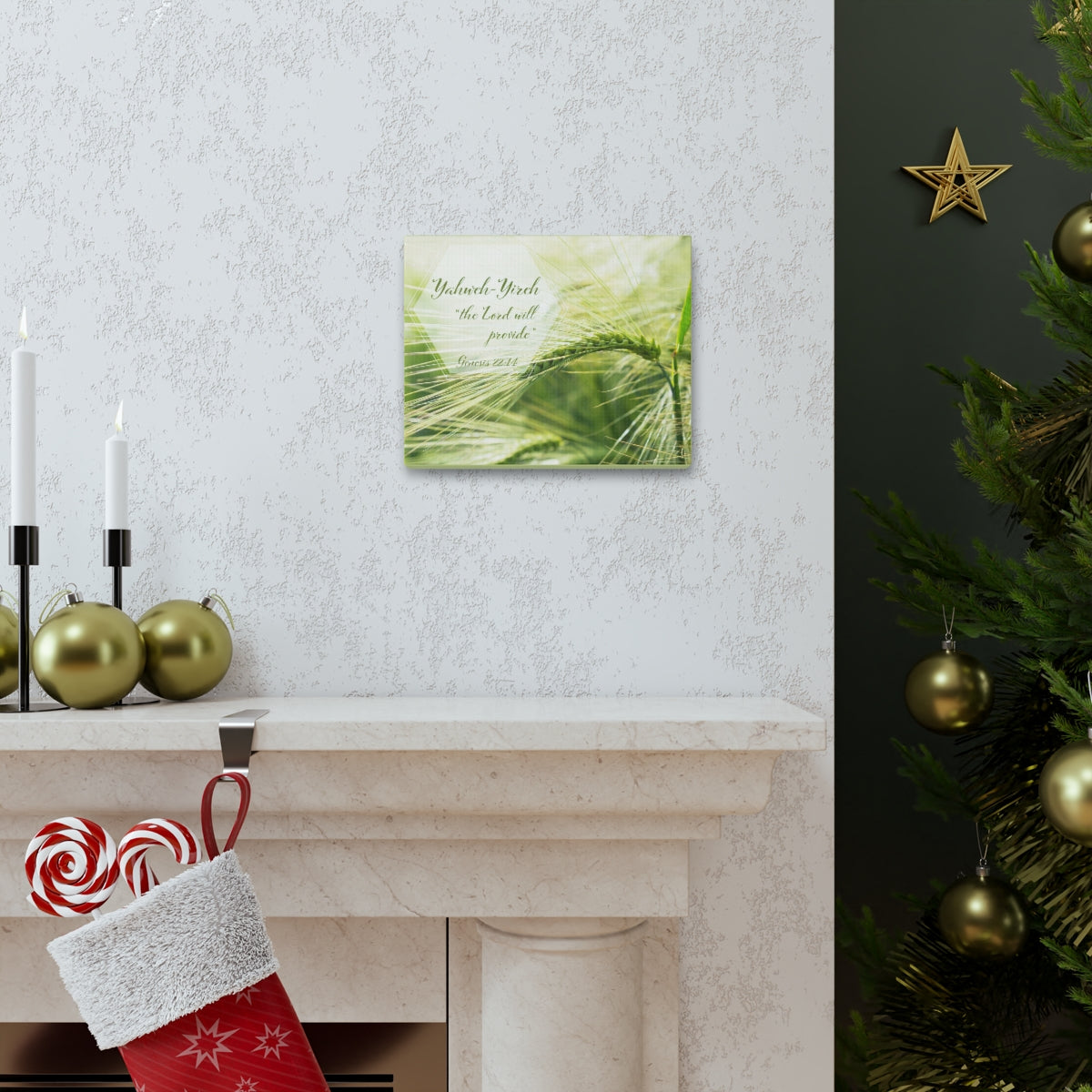 Scripture Walls The Lord Will Provide Genesis 22:14 Bible Verse Canvas Christian Wall Art Bible Verse Print Ready To Hang Unframed-Express Your Love Gifts