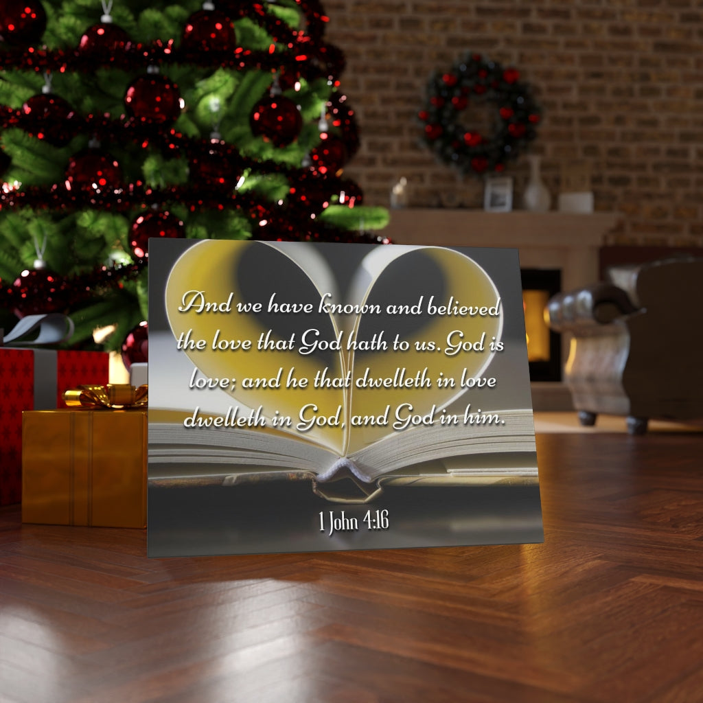 Scripture Walls The Love That God Hath To Us 1 John 4:16 Bible Verse Canvas Christian Wall Art Ready to Hang Unframed-Express Your Love Gifts