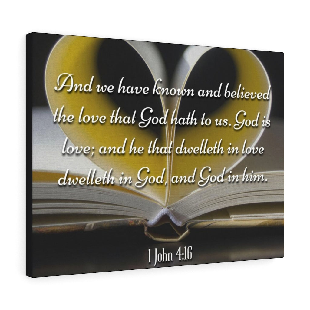 Scripture Walls The Love That God Hath To Us 1 John 4:16 Bible Verse Canvas Christian Wall Art Ready to Hang Unframed-Express Your Love Gifts