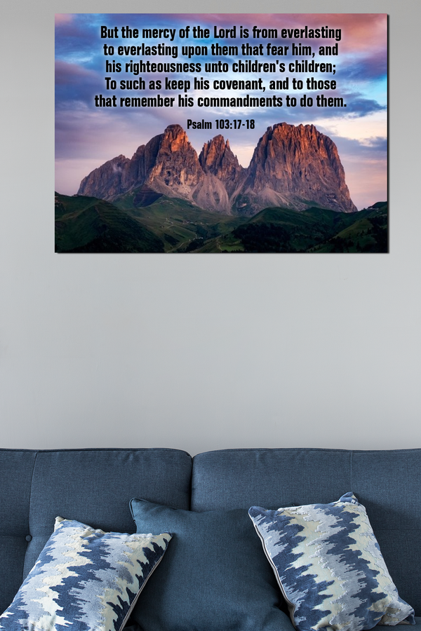 Scripture Walls The Mercy of The Lord Psalm 118:24 Christian Home Decor Bible Art Unframed-Express Your Love Gifts