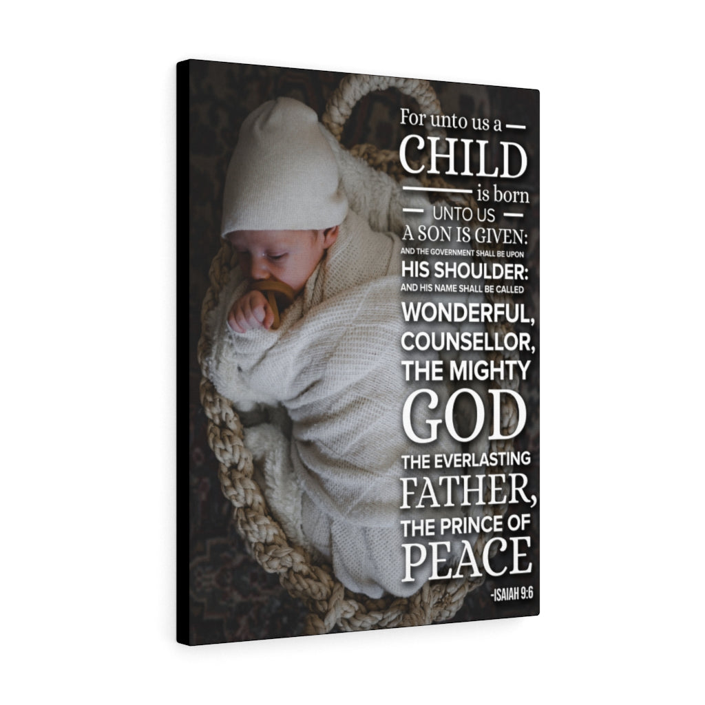 Scripture Walls The Mighty God Isaiah 9:6 Bible Verse Canvas Christian Wall Art Ready to Hang Unframed-Express Your Love Gifts
