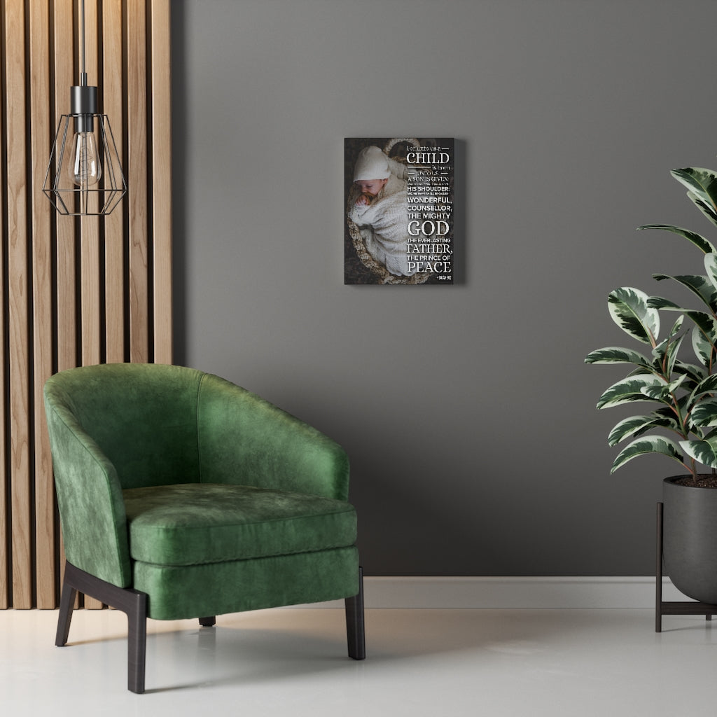Scripture Walls The Mighty God Isaiah 9:6 Bible Verse Canvas Christian Wall Art Ready to Hang Unframed-Express Your Love Gifts