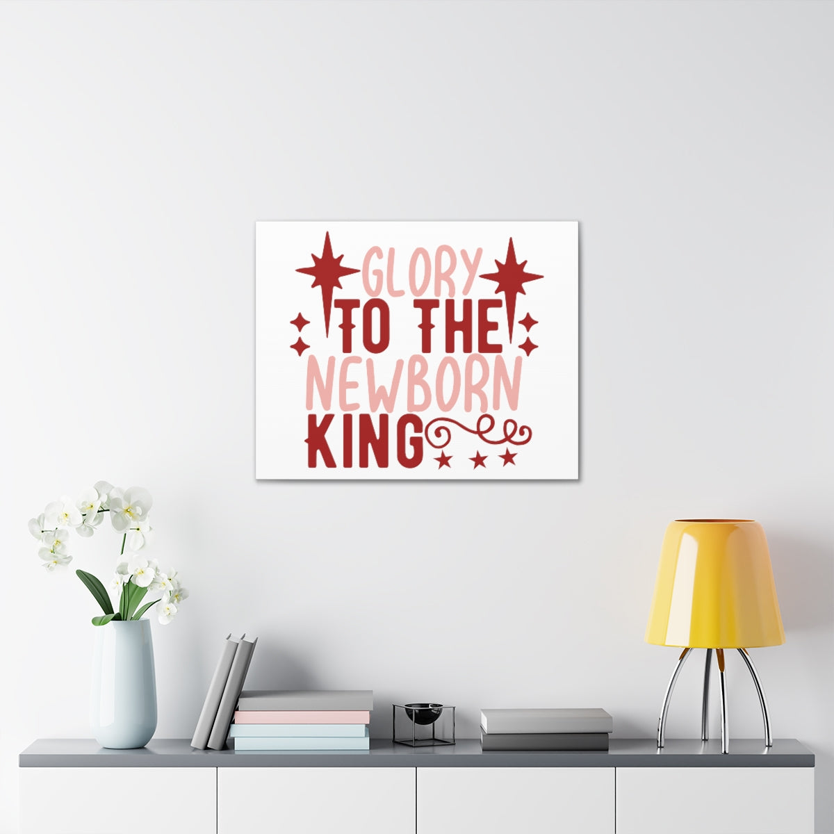 Scripture Walls The Newborn King Luke 2:13-14 Christian Wall Art Print Ready to Hang Unframed-Express Your Love Gifts