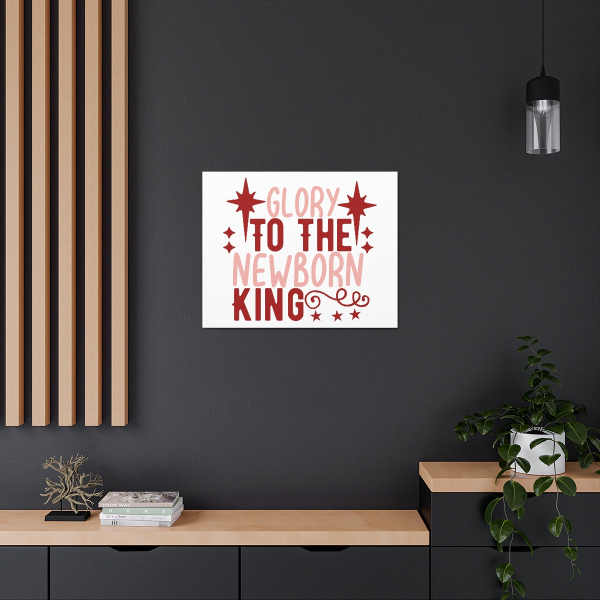 Scripture Walls The Newborn King Luke 2:13-14 Christian Wall Art Print Ready to Hang Unframed-Express Your Love Gifts