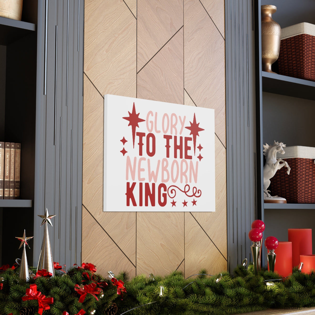 Scripture Walls The Newborn King Luke 2:13-14 Christian Wall Art Print Ready to Hang Unframed-Express Your Love Gifts