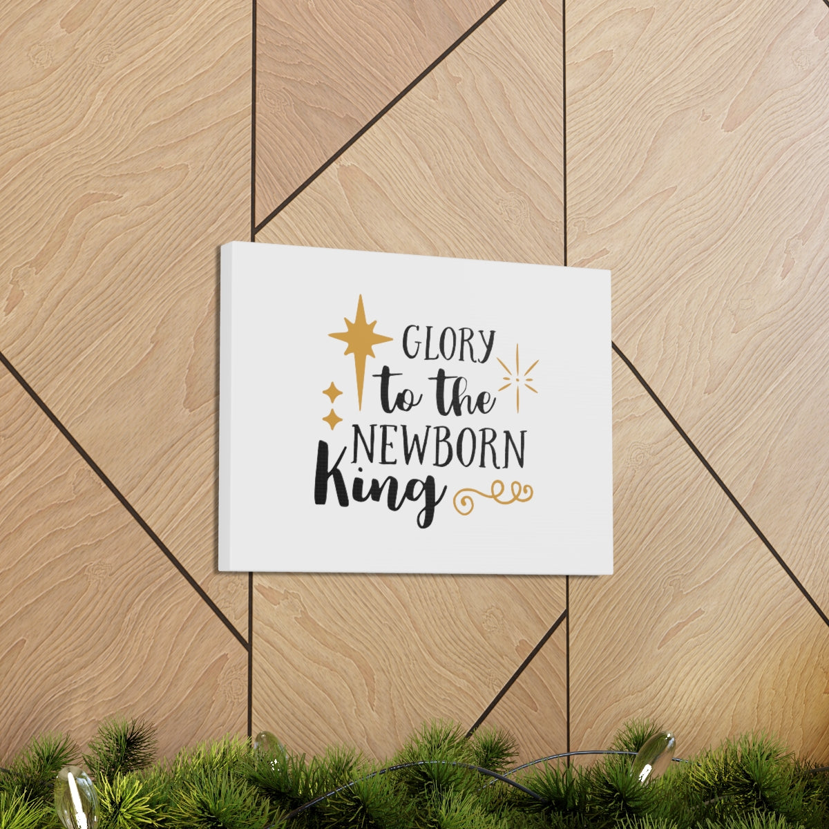 Scripture Walls The Newborn King Luke 2:14 Star Christian Wall Art Bible Verse Print Ready to Hang Unframed-Express Your Love Gifts